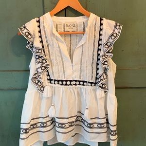 Sea from New York size 6 Boho blouse